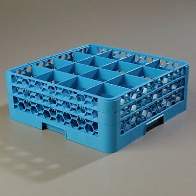 Glass Rack w/2 Extender 19.88 L Blue PK3