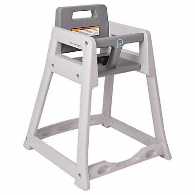 Plastic High Chair Unssbld Gry