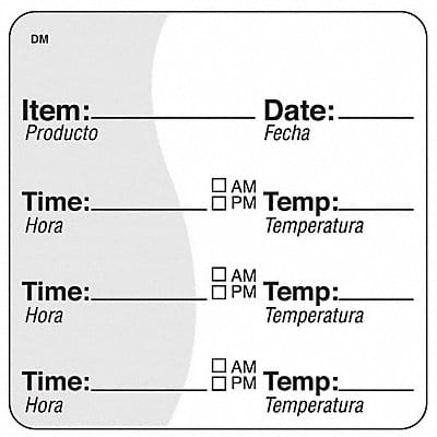 Food Rotation Label Black PK250
