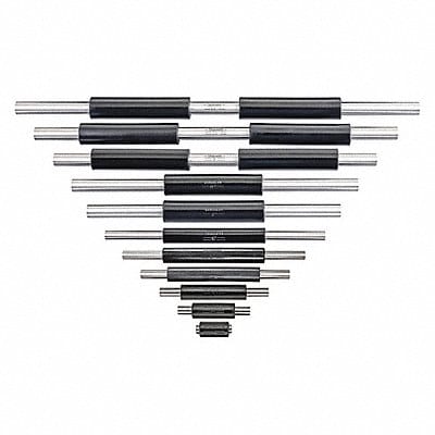 End Measuring Rod Set 1/4 3/8 Dia 11 Pcs